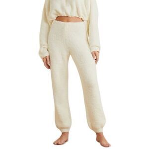 SKIMS Cozy Knit Joggers Bone- Teddy‎ Pull On Loung Pants L/XL